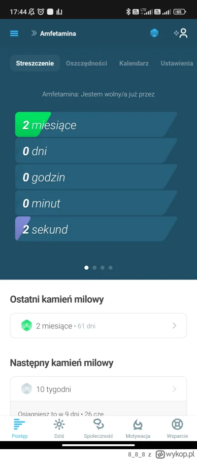 888 - 2 miesiące. Najdłuższy okres trzeźwości od wszystkich używek od 8 lat. Pijcie z...