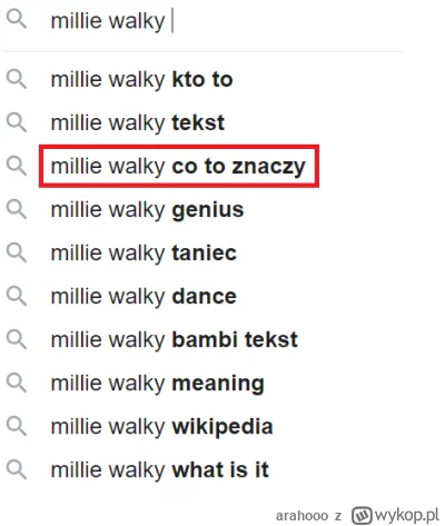 arahooo - A co znaczy to "Millie Walky" w tym utworze Bambi? Googlowałem ale bez rezu...