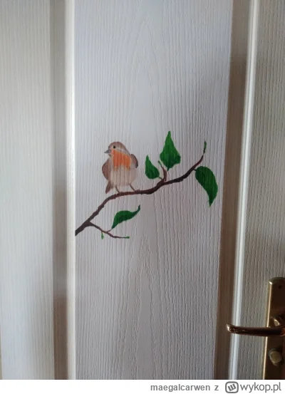 maegalcarwen - Namalowałam rudzika na drzwiach, żeby było miło popatrzeć leżąc w wann...