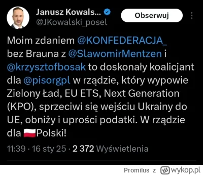 Promilus - Janusz już wprost zaprasza do koalicji.

#polityka #konfederacja