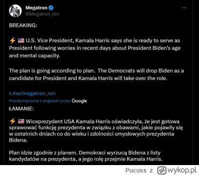 Pucuss - I taki dziad z demencją chce być jeszcze na następną kadencje prezydentem US...