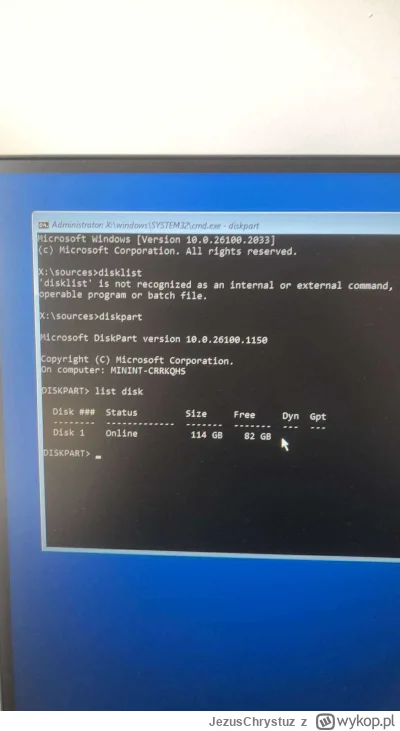 JezusChrystuz - @mozodo: no tak tylko u mnie problem jest tej natury, że dysku nie ma...