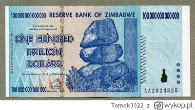 Tomek3322 - Zawsze mam bekę jak widzę 100 trylionów dolarów Zimbabwe, a w tle "kamien...