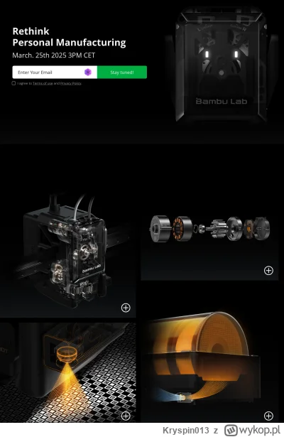 Kryspin013 - W teorii za kilka h bambulab ma nową drukarkę pokazać

#bambulab #druk3d