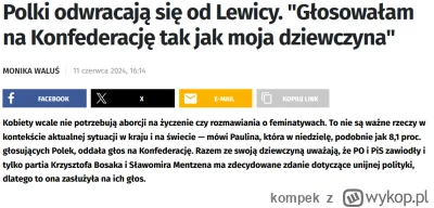 kompek - >jest i gej kolaborant, jeszcze niech doda że głosuje na konfederację to będ...