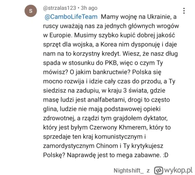 Nightshift_ - @dizel81: wierze. I fajnie mu ktos odpisal ale watpie zeby to mu chocia...