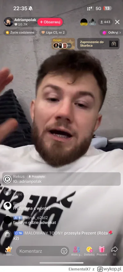 ElementalX7 - @paxtax: Polanski to teraz dorabia se z różyczek na Tiktoku