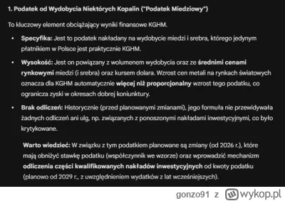 gonzo91 - @Gensek: KGHM już jest obciążony wystarczająco, od dołu wysokimi kosztami e...