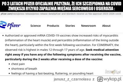 januszzczarnolasu - Firma Pfizer została oskarżona przez brytyjski organ nadzoru farm...