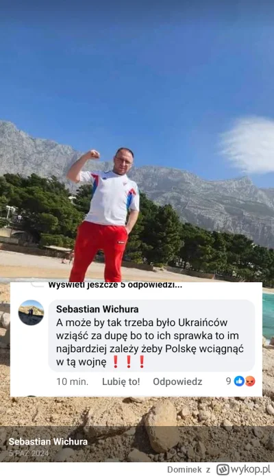Dominek - Sebastian nawet ubrał się w barwy swojego największego przyjaciela ze wscho...
