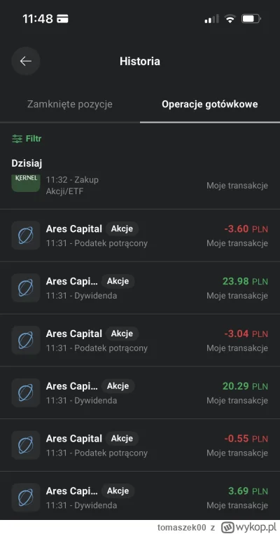 tomaszek00 - #inwestycje dywidendowe daja wiecej spokoju i kazdy grosz cieszy. Zalozy...