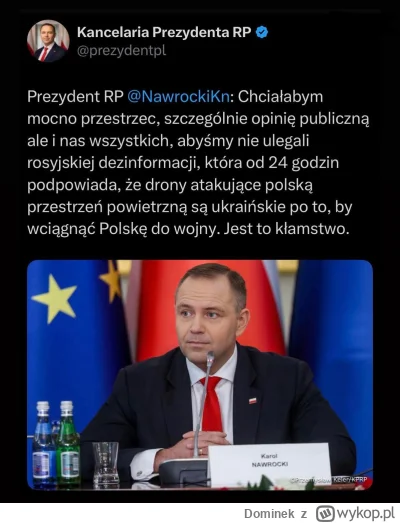 Dominek - Ale w głowach części wyborców Karola muszą się palić teraz  styki w mózgu x...