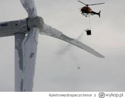 4pietrowydrapaczchmur - Odmrażanie łopat wiatraka helikopterem. 
Bo nic nie ratuje kl...