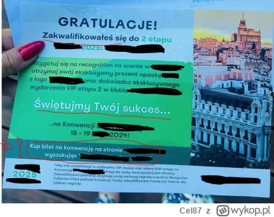 Cel87 - Gratulacje! Zakwalifikowałaś się ..kup bilet  i ciesz się opaską XD
#frajerzy...