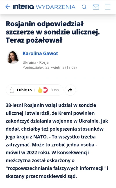 Nieszkodnik - >Facet z Rosji prowadzi sondy uliczne, pyta się ludzi co tam u nich sły...