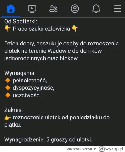 WieszakKrzak - #2137 #praca #bekazpodludzi #bekazpolakow #heheszki

W Wadowicach opła...