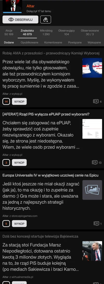 WykopX - @Altar
 Polityki wtedy tutaj raczej nie było, a trolle były tępione, zgodnie...