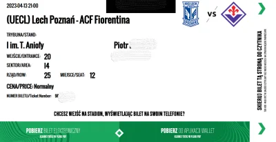 siwy24 - Nie dam rady pojechać z grupą znajomych na najbliższy mecz Lech - Fiorentina...