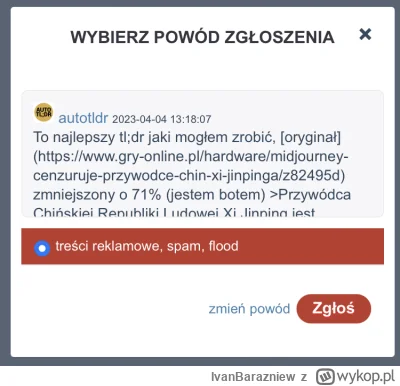 IvanBarazniew - @Mtsen: Nie tylko, ja zgłaszam jako spam.