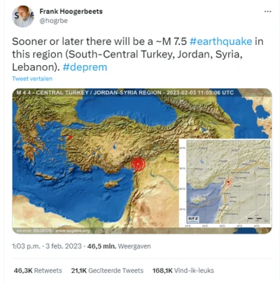 Deykun - W obrazku jego "wielkie przewidzenie" trzęsienia ziemi w Turcji. (w 2020 był...
