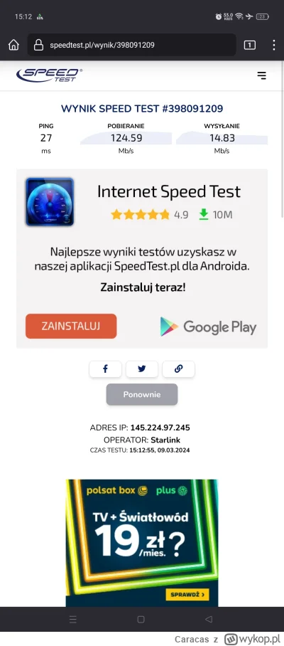 Caracas - Test starlink na środku morza na statku (gdyby ktoś był ciekawy jak to dzia...