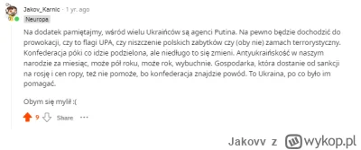 Jakovv - @ni0bi: mój komentarz z 6 marca 2022 roku. Wzrost nastrojów antyukraińskich ...