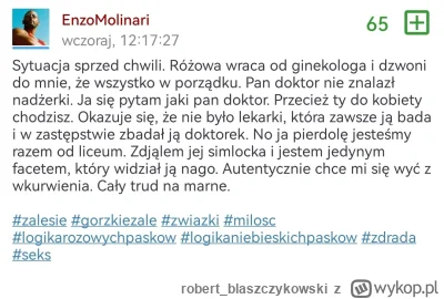 robert_blaszczykowski - @EnzoMolinari a ty nie pisałeś wczoraj że jesteś oburzony że ...