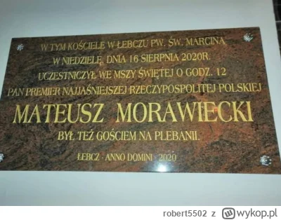 robert5502 - #j--------e Tabliczka pamiatkowa po wizycie patologicznego kłamcy 
#beka...