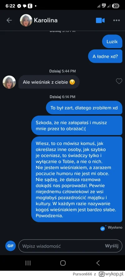 Purson666 - #p0lka #tinder zostałem wieśniakiem