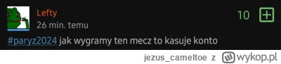 jezus_cameltoe - @Lefty: obicałeś usunąć konto!