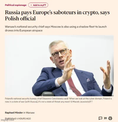 Mircore - Cenckiewicz atakuje kryptowaluty - Financial Times
#kryptowaluty #bitcoin