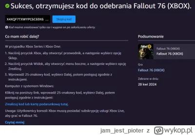 jamjestpioter - #rozdajo #gry #xbox

Kodzik na Fallout 76 na XBOX. Kto pierwszy ten l...