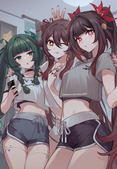 zabolek - #randomanimeshit #anime #genshinimpact #hutao #sparkle #qingyi #honkaistarr...