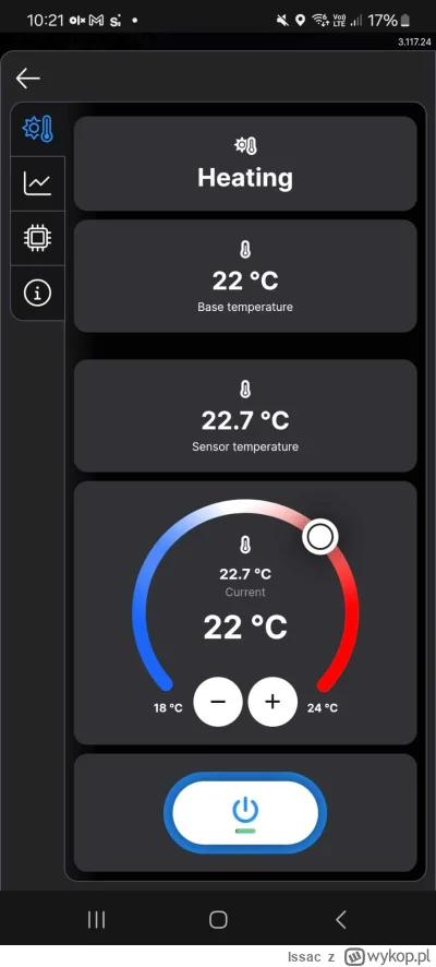 Issac - #homeassistant #shelly #tuya 

Mam histereze 1'C ustawiony, uruchamia się prz...