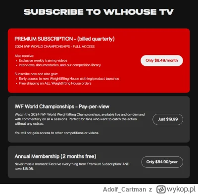 Adolf_Cartman - Gdzie najlepiej oglądać imprezy z podnoszenia ciężarów? 
Zajarałem si...