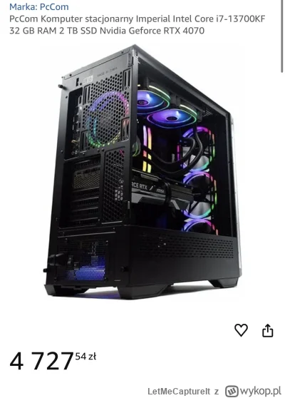 LetMeCaptureIt - Chciałem kupić PC do grania, nie znam się za bardzo co teraz warto k...