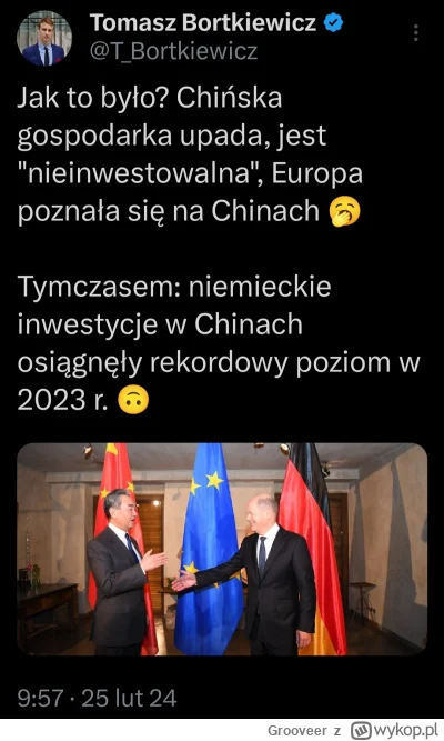 Grooveer - To nie jest dobra informacja dla Europy wschodniej, że Niemcy i Francja ro...