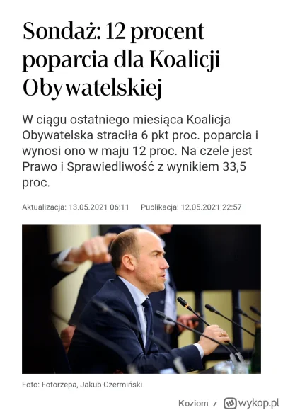 Koziom - A to, że PO może stracić na tej aferze to akurat możliwe. Musicie wiedzieć, ...