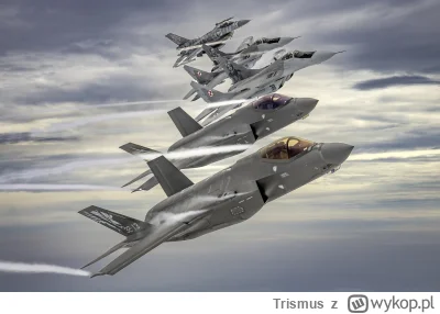 Trismus - Włoskie F-35 oraz polskie MiG-29 i F-16 patrolują Polskie niebo w ramach "d...
