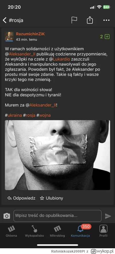 Rafonixkozak2008Pl - „Wolność słowa” po kacapsku ( ͡º ͜ʖ͡º) #wojna #Ukraina #rosja