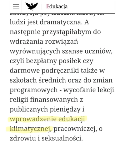 Nighthuntero - W dodatku sama postuluje wprowadzenie do szkoły "edukacji klimatycznej...