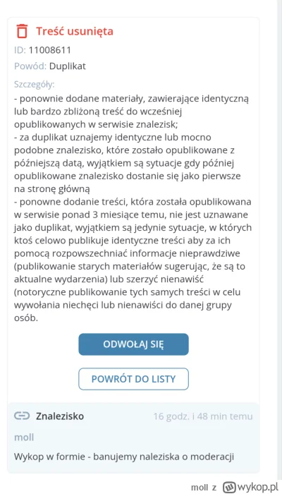 moll - Wczoraj niebieskie belki, dziś przestajemy się piertolić w tańcu i usuwamy śla...