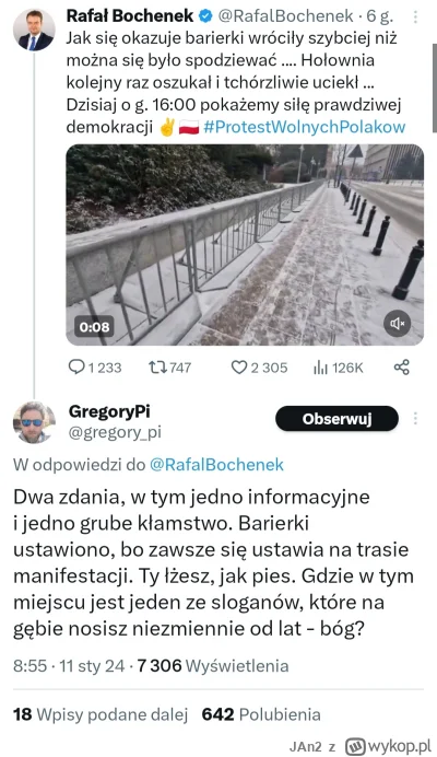 JAn2 - Durnie z PiSu (i w sumie z #konfederacja również) narzekają na barierki które ...