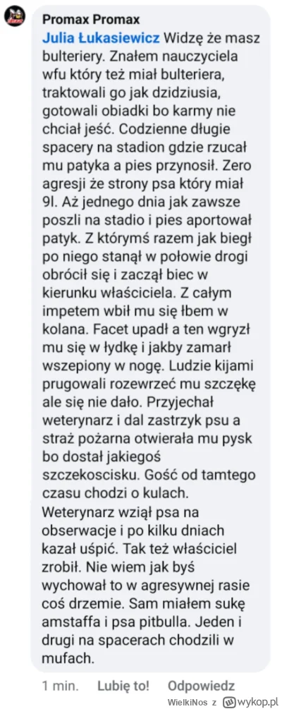 WielkiNos - >Na posiadanie Pitbulla powinno być jakieś pozwolenie. 

@kontophone tuta...