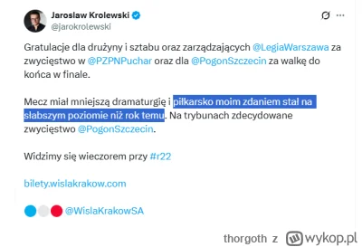 thorgoth - "piłkarsko na słabszym poziomie".
Hari Pota chyba jakieś środki magiczne z...