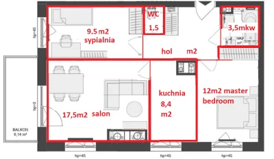 wuwuzela1 - Najmniej inwazyjne oczywiście zmniejszyc łązienke o 1,5 mkw i zrobić mast...