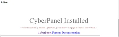 Don_kiszot - Spokojnie to tylko Julian instaluje cyberpanel