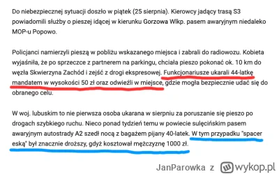 JanParowka - Masz cycki - 50zł mandatu + darmowe taxi
Dla Pana mamy - 1000zł 

PIEKŁO...