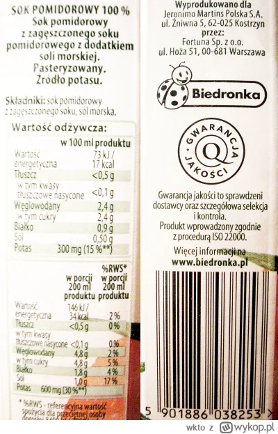 wkto - #listaproduktow
#sokpomidorowy 100% z zagęszczonego soku Riviva #biedronka
akt...