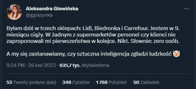 qlimax3 - #!$%@?. Ma siłę latać po 3 sklepach w 9m ciąży, ale ryczy, że nikt jej busp...